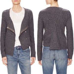 Elizabeth & James Cableknit Wool Cardigan Sweater